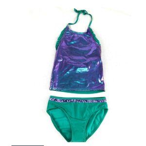 Cat & Jack Tankini Aqua  Sea 2 Piece Set -Girls